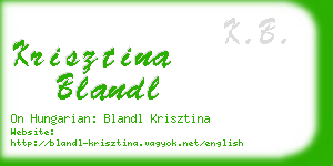 krisztina blandl business card